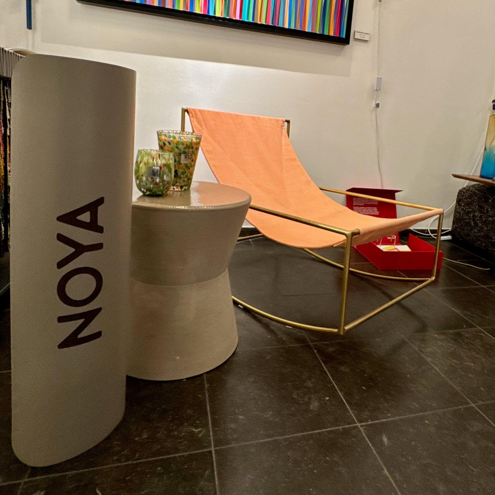 NOYA Elevated Mat - aesthetic PU yoga mat for mindful home workouts and minimalist interior design.