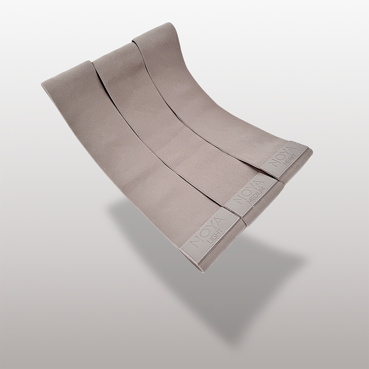 NOYA Resistance Trio fabric hip bands — aesthetic home workout and pilates gear.